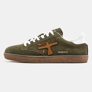 Кросівки Premiata Steven Khaki Brown White 23530 фото