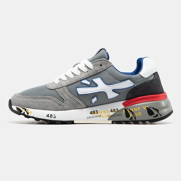 Кросівки Premiata Mick Grey White Blue Red 20723 фото