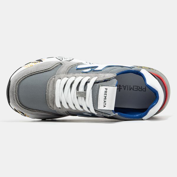 Кросівки Premiata Mick Grey White Blue Red 20723 фото