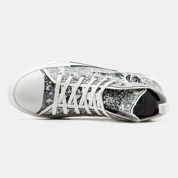 Кеди Dior B23 Sneakers High Black White 06832-39 фото