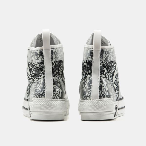 Кеди Dior B23 Sneakers High Black White 06832-39 фото