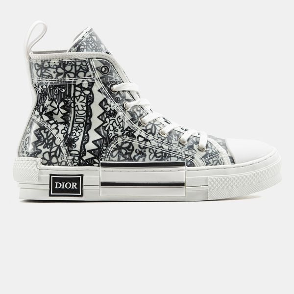 Кеди Dior B23 Sneakers High Black White 06832-39 фото