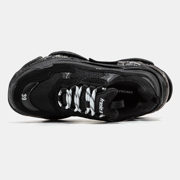 Кросівки Balenciaga Triple S Clear Sole Black 03368-38 фото