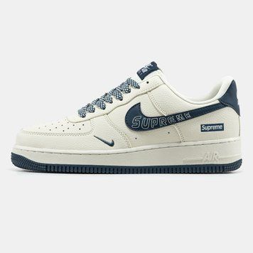 Кросівки Nike Air Force 1 x Supreme Beige Blue 24172-41 фото